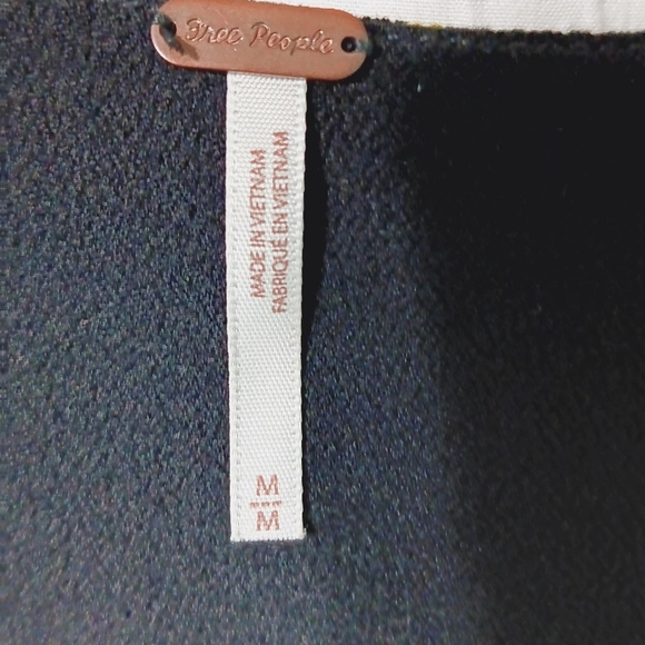 Free People Womens Time On My Side Floral Print Bell Sleeves Wrap Dress Black M - Picture 12 of 16